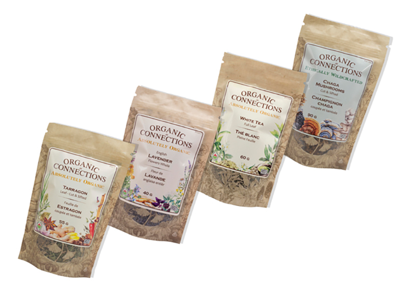Organic Connections Bulk Herbs and Spices - Brown Stand-Up Pouches image